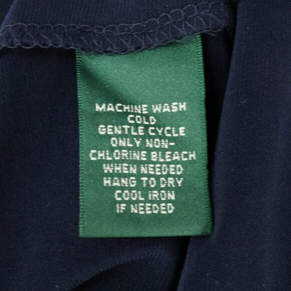 Lauren Ralph Lauren Dress Womens 10 Navy Blue Red Shift Stretch Knit Dolman Slvs - Picture 11 of 11